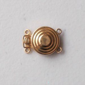 VINTAGE 14K GOLD 2-PART SLIDING CLASP